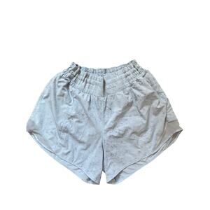 Lululemon Speed Up Shorts - Size 6 - Light Silver Speckle Print - Built-in Liner